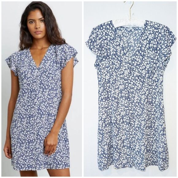 Rails Helena Floral Mini A-Line Dress in Navy Camellia - Picture 1 of 13